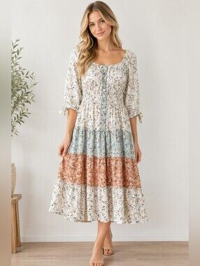 Floral Dress with inside Cami